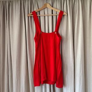 Show Me Your Mumu Ambres Mini Dress Small Red Rayon USA Summer Festival Coverup